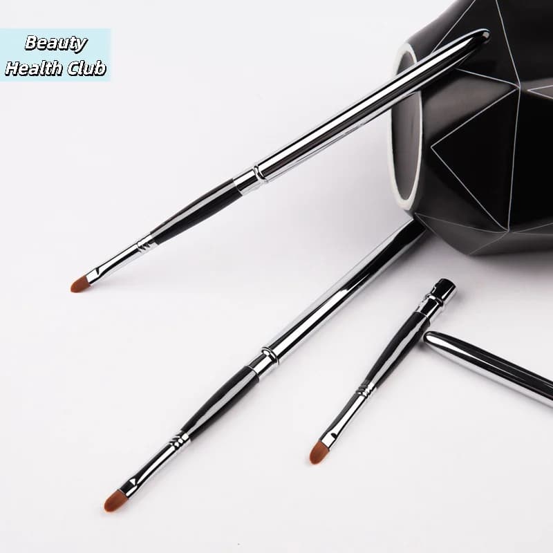 【Pennello per trucco occhi e labbra, portatile, retrattile, regolabile, con copertura protettiva, strumento cosmetico per il trucco di bellezza】