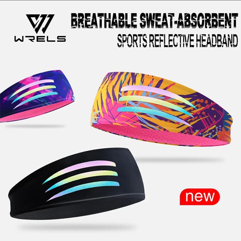 WRELS Sports stage sweat band Basket Fitness Racing Gym Tennis sweat guide Belt Cooling Elastic visor Fasce for unisex sweat