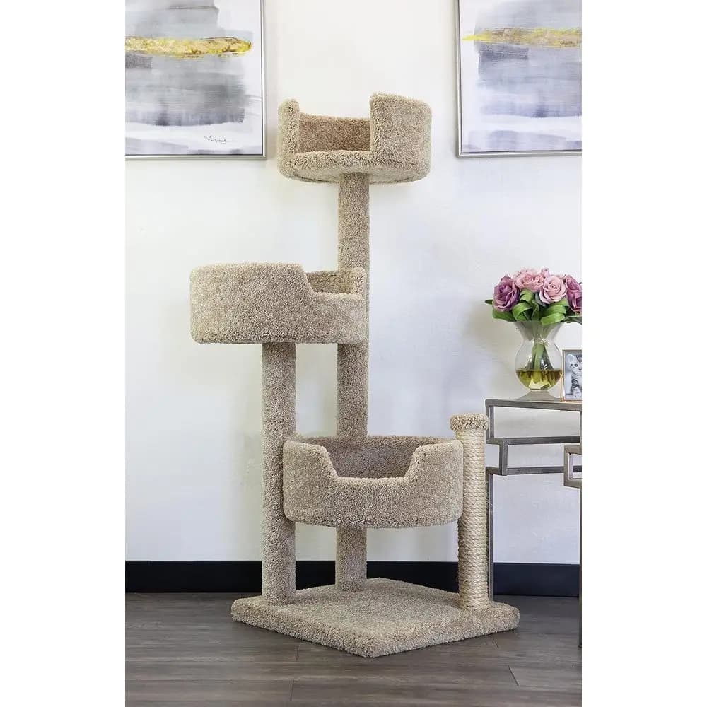 Cucce per Gatti in Vero Legno e Moquette