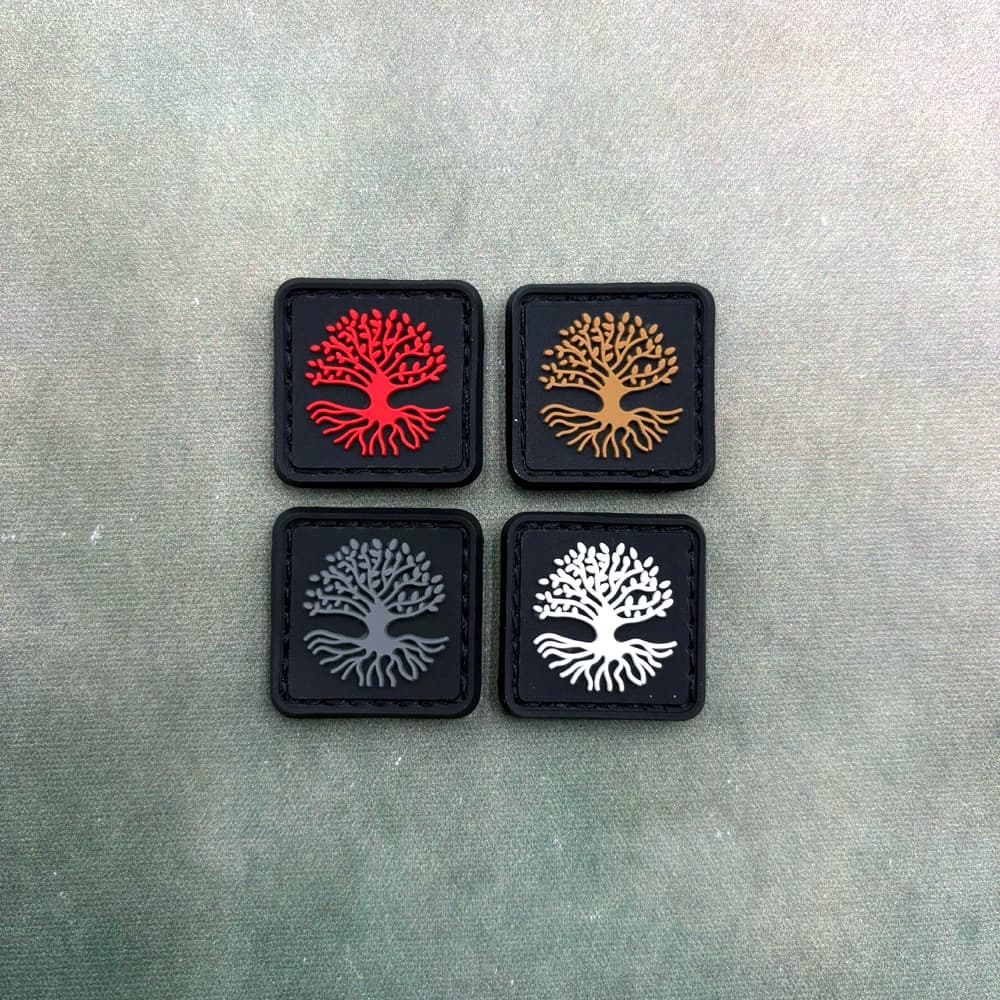 Un albero della vita Patch in PVC Gilet tattico/Badge adesivo Patch in PVC con effetto bagliore nel buio, Toppa morale con supporto a gancio e anello Adesivo per zaino Toppa per abbigliamento in gomma morbida