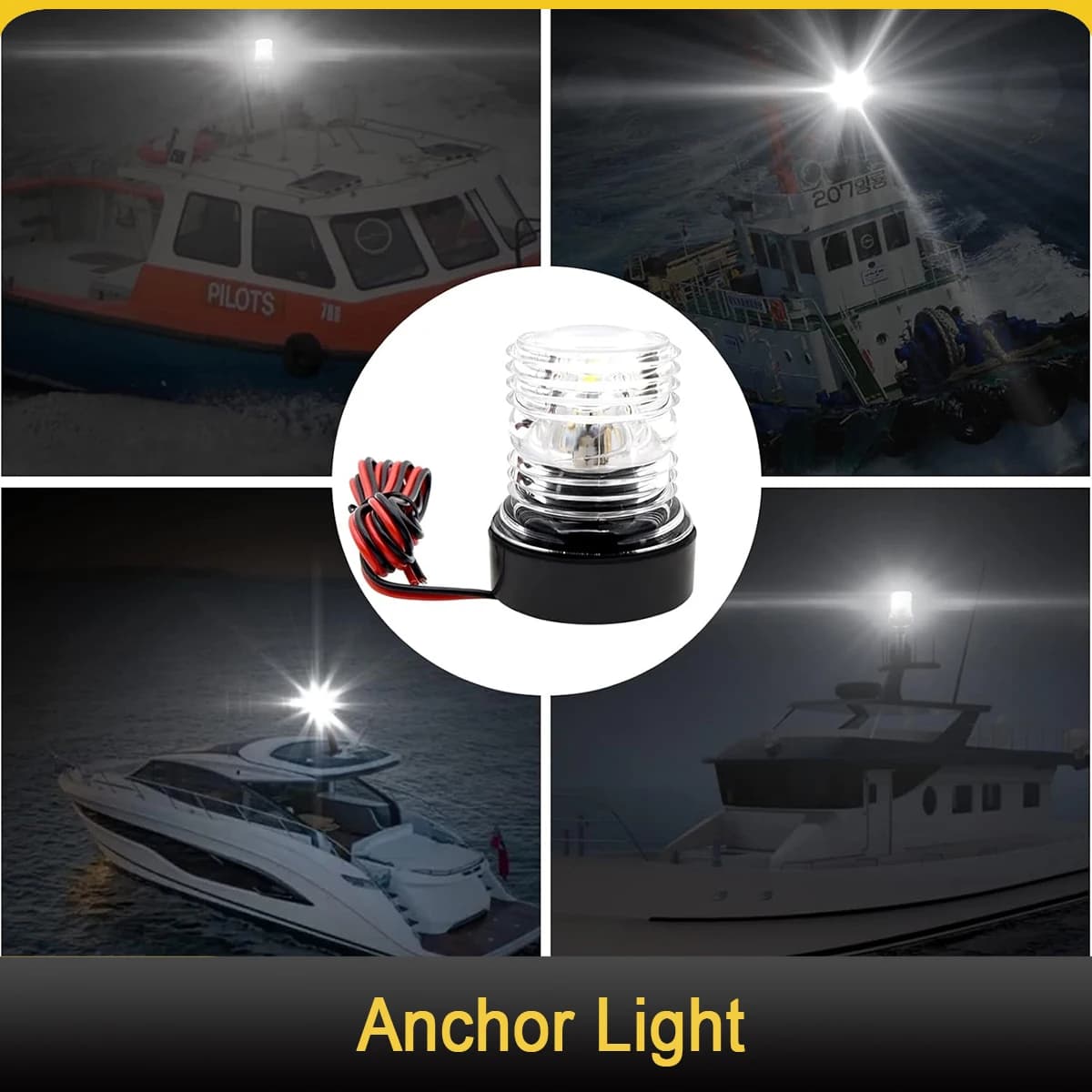 12V LED Navigation Anchor Light 360 Degree All Round For Marine Boat Light Yacht Sailing Lamp Navigation Signal Indicator