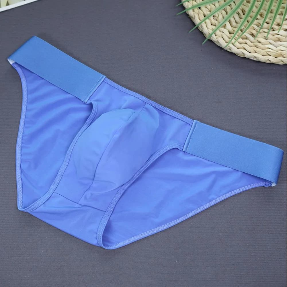 Slip da uomo con cintura larga elastica solida Intimo sexy da uomo con custodia a U Mutande con forcella alta Mutandine traspiranti Morbida biancheria da notte elasticizzata