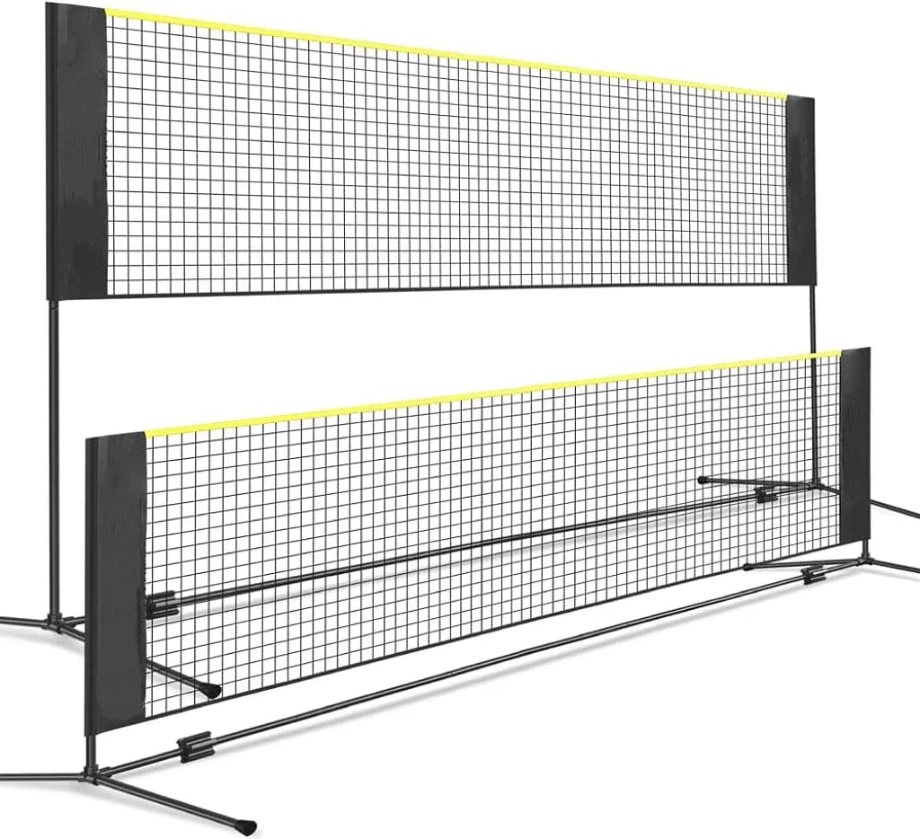 2026 Portable Badminton Tennis Stainless Steel Poles Set Adjustable Height Nylon Net With Carry Bag Volleyball