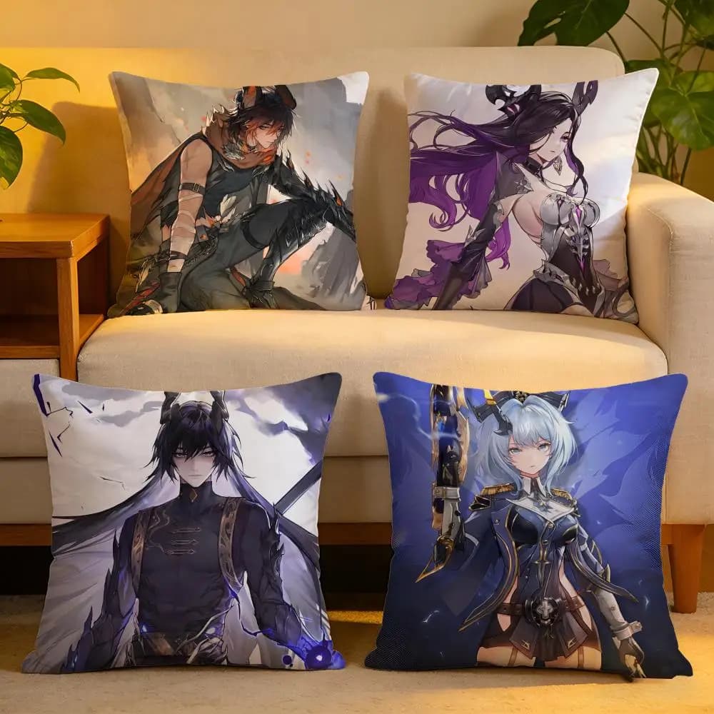 Lining cushion cover, soft and delicate on the skin, decorative for sofa, home decorations, Anime Game D-Duet N-Night A-Abyss, pillow lining