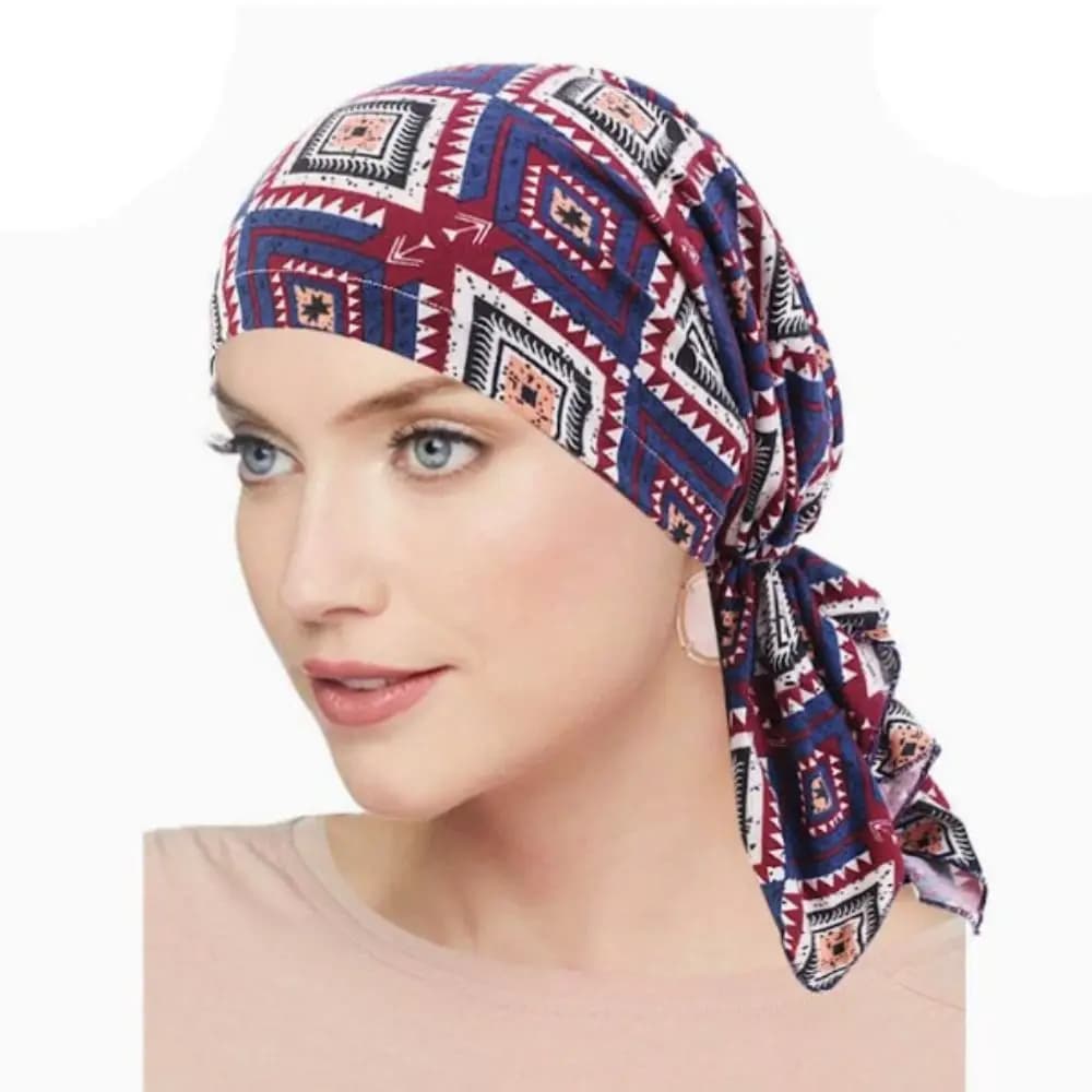 Turbante con stampa floreale primaverile Cappello da donna in cotone a vento nazionale Bandana Cappello per chemioterapia Berretti per dormire Berretti Copricapo Moda Casual