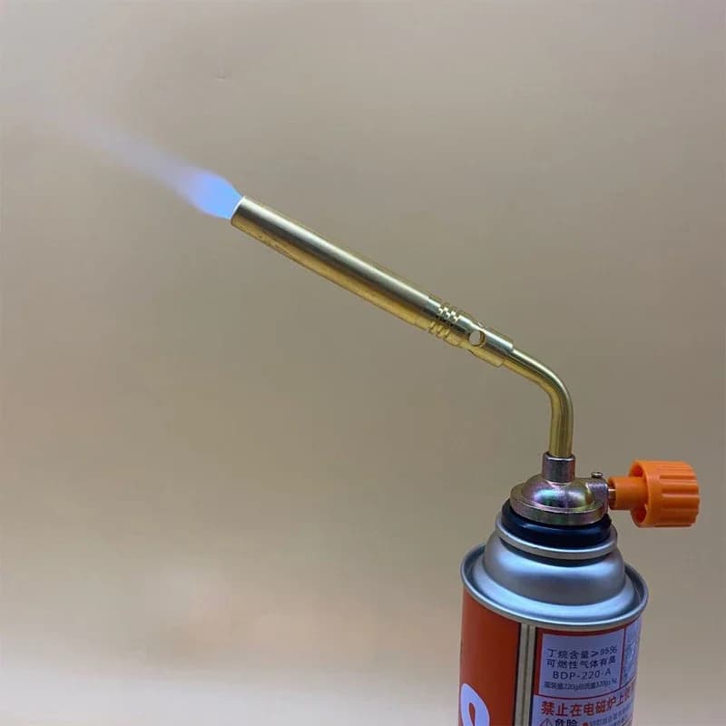 Bruciatore Portatile a Gas Butano, Torcia per Saldatura, Pistola a Fiamma per Brasatura, Saldatore a Fiamma per Campeggio Esterno e Barbecue