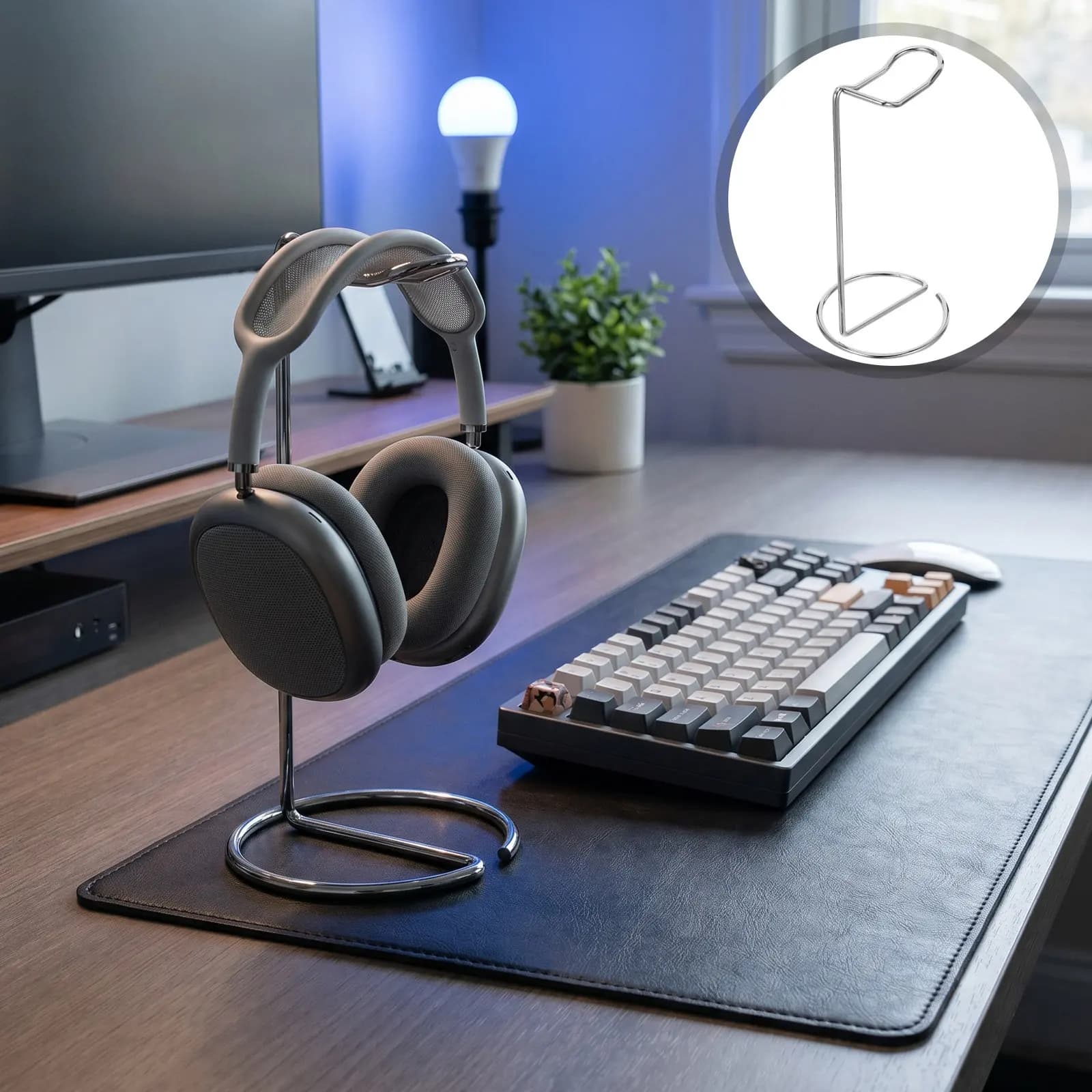 Desktop Headphone Stand Headset Holder Gaming Organizer Halloween Christmas Headphone Holder Gaming Headphones Stand Metal