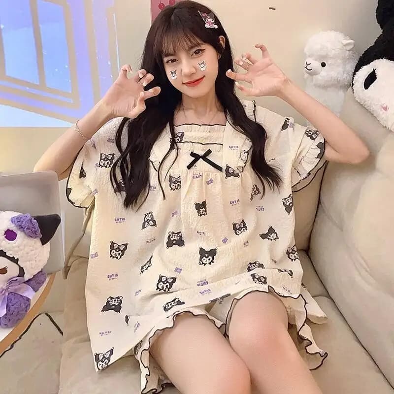 Nuovo Pigiama Estivo 2026 da Donna con Pantaloncini e Maniche Corte Pochacco, Stile Coreano Cartone Animato, Abbigliamento da Casa Morbido e Dolce per Studentesse