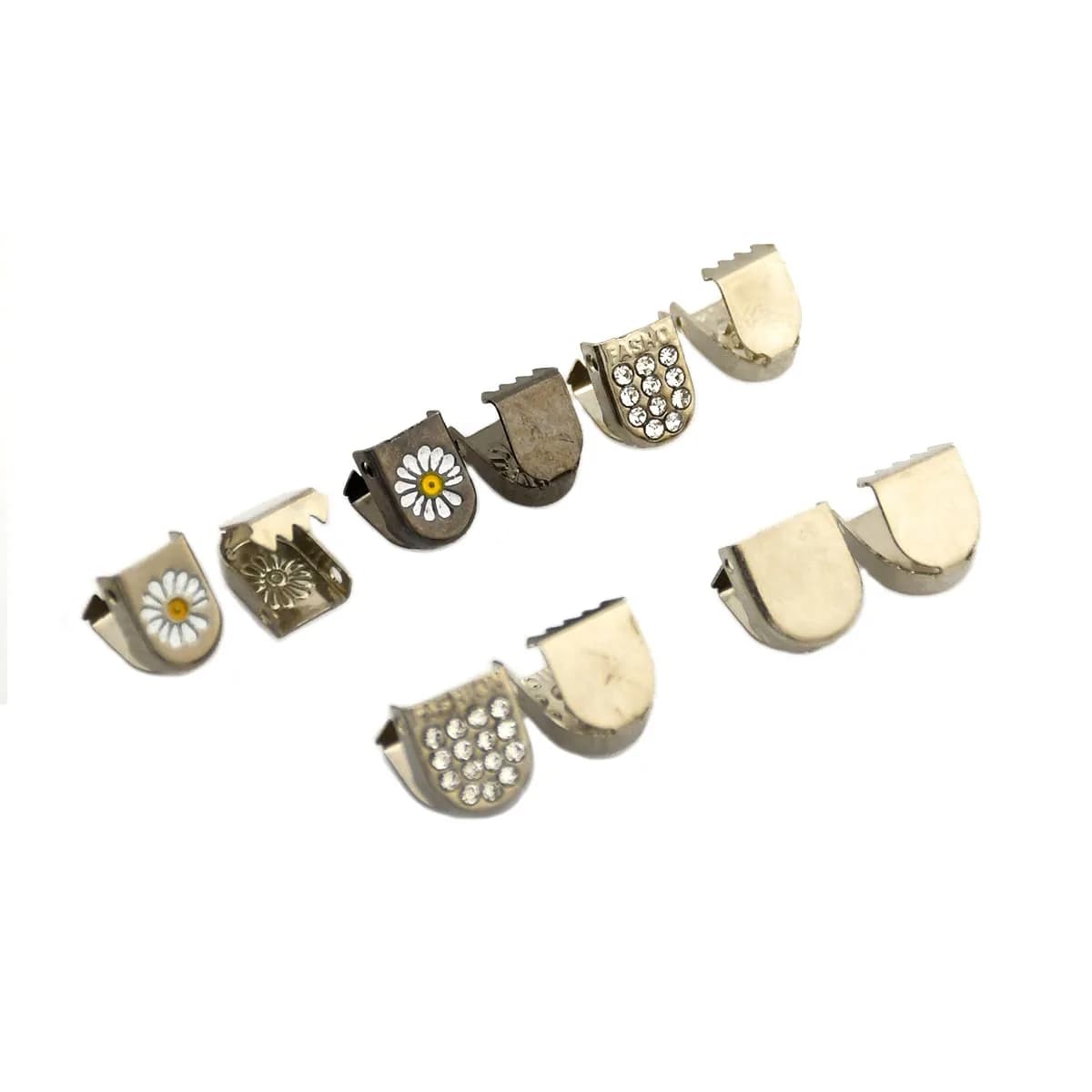 4 pz/set di metallo carino lacci punte testa No Tie lacci delle scarpe accessori coda stampa fibbia kit Sneaker fai da te fibbia in metallo