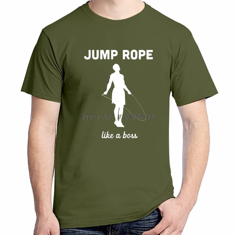 Jump Rope Workout Fashion Shirts Graphic Tee Summer Tops T-shirt New Arrival Products Short Sleeve T-shirt for Men Cotton T-shirt