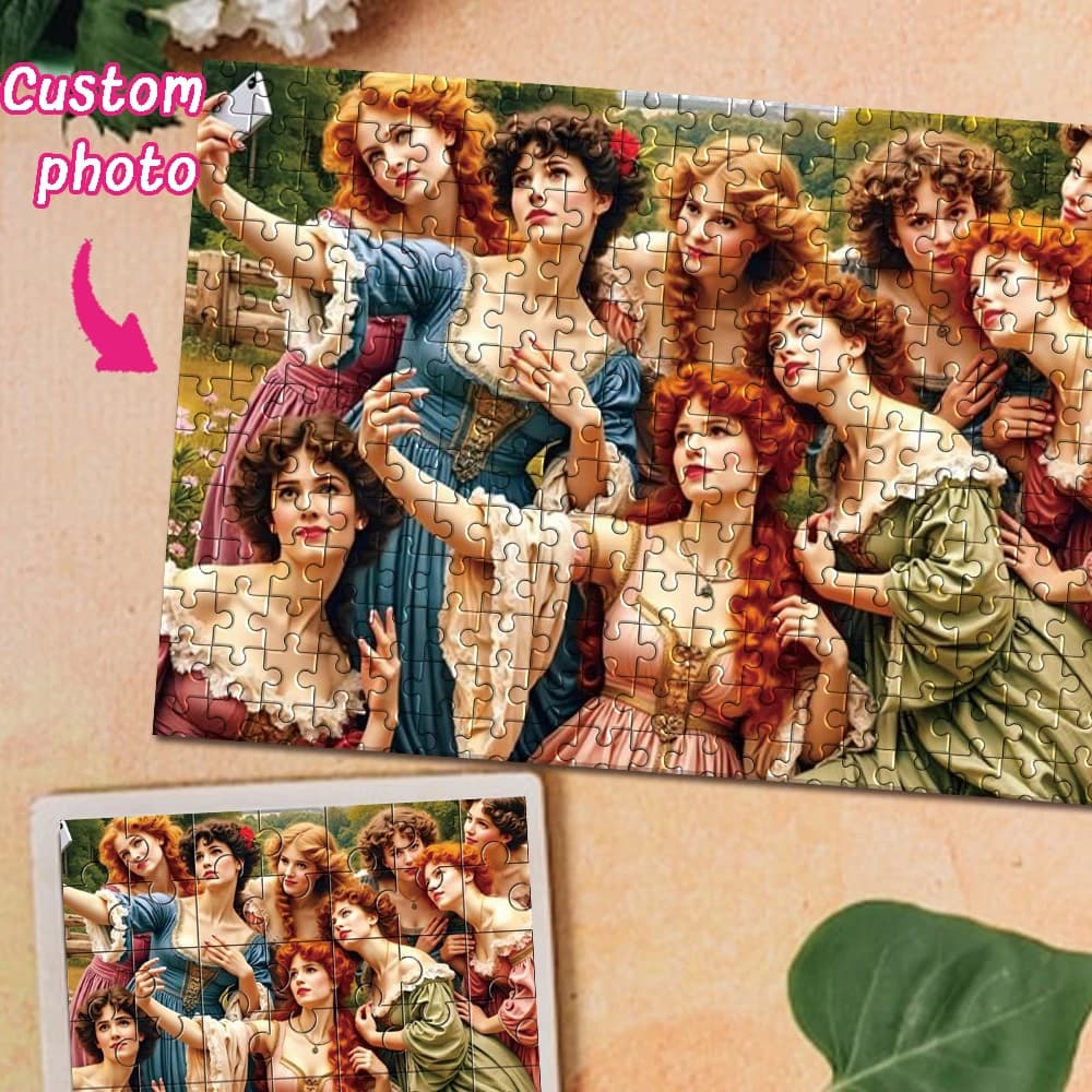 DIY custom photo puzzle, Customize wooden photo puzzle, Unique holiday gifts, high-definition puzzle commemorative gifts