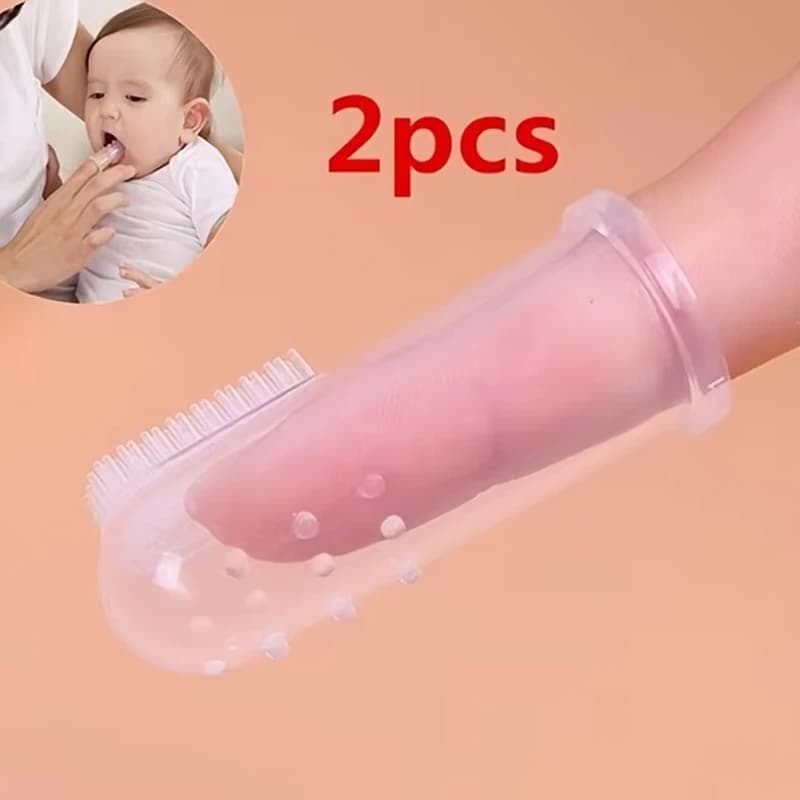 Spazzolino da Dito con Setole Morbide in Nylon e Impugnatura Ergonomica - Cura Delicata delle Gengive, Spazzola per la Dentizione e l'Igiene Orale