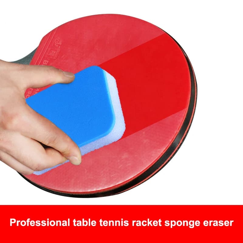 Spugna per la pulizia della racchetta da ping pong, 3 pezzi, design con spazzola in gomma morbida, efficace rimozione della polvere, racchetta professionale da ping pong