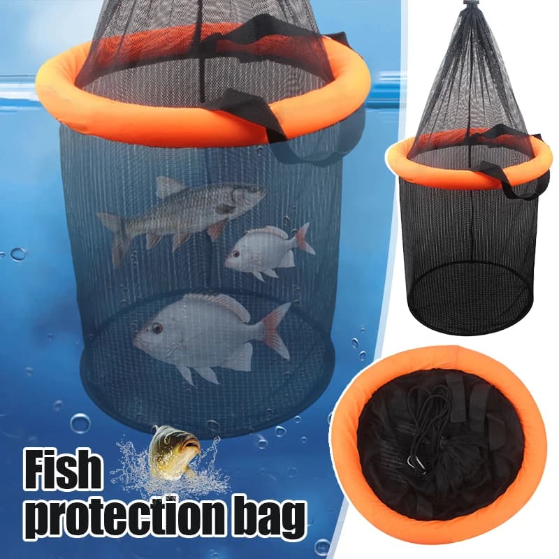 Rete per esche da pesca pieghevole galleggiante | Rete in nylon resistente con design a galleggiamento | Trappola portatile per pesciolini per kayak per riporre oggetti
