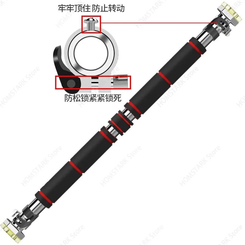 No‑Drill Doorway Pull Up Bar Home Indoor Fitness Trainer For Wall Mount Pull‑Up Body Strength Training Equipment