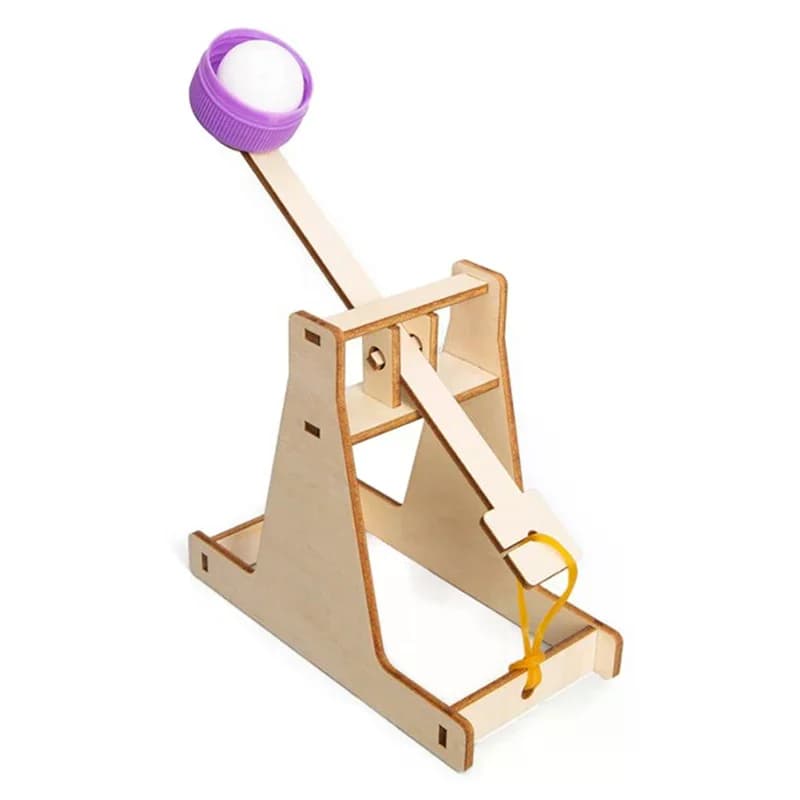 Kit modello catapulta in legno fai da te Trebuchet scienza educativa assemblaggio blocchi di costruzione giocattoli per bambini giochi di esperimenti di fisica
