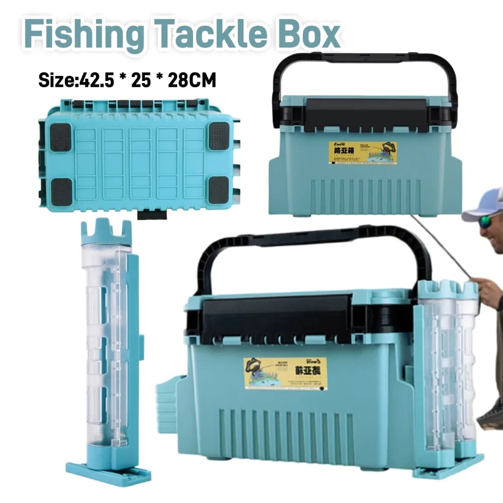 Large fishing box organizer multifunctional bait bucket for live fish storage box thickening fishing accessories box for fishing gear