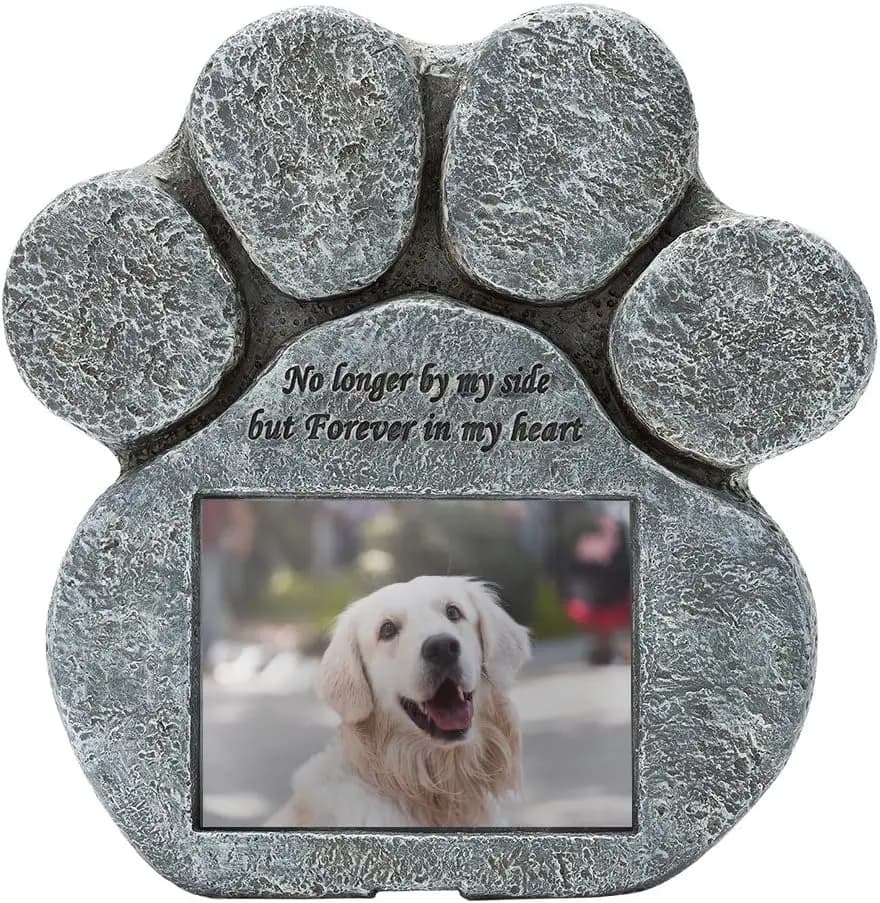 Custom Commemorative Gifts for Domestic Animals with Frame Photo Frame and Condoglianze Poetry for Garden or Courtyard