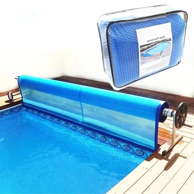 ​ ​ Copertura solare blu per piscina, coperta automatica per piscina 24V 200W per riscaldamento a risparmio energetico e protezione dai detriti