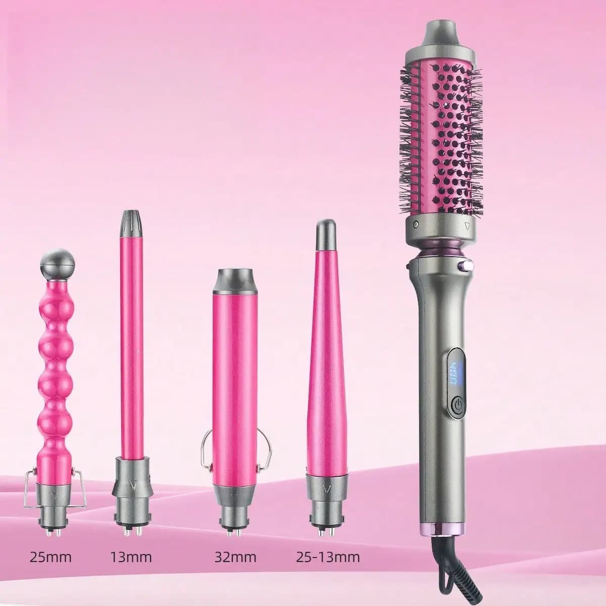 Best-Selling 5-In-1 Curling Iron With Multi-Size Replaceable Heads, Multifunctional Hair Styler, Ideal For Creating Big Waves, Egg Roll Curls And Wool Curls.