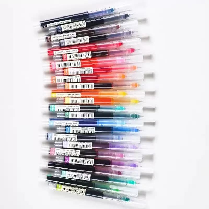 12+1 Colors Straight Liquid Gel Pens Set - Vibrant Ink Markers for Student Notebooks, Crafts & Art Projects Stationery