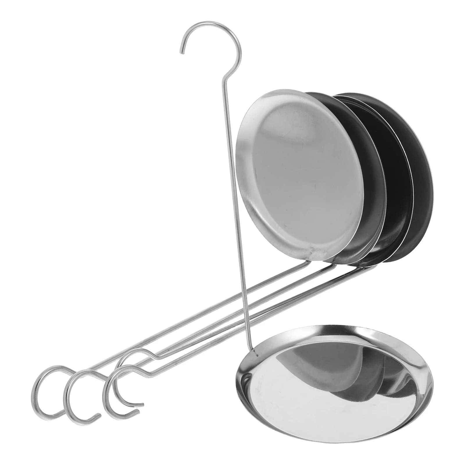 5 pezzi grande stampo per frittura in acciaio inossidabile antiaderente pancake maker crostata di uova stampo per torta cucina padella in acciaio inossidabile