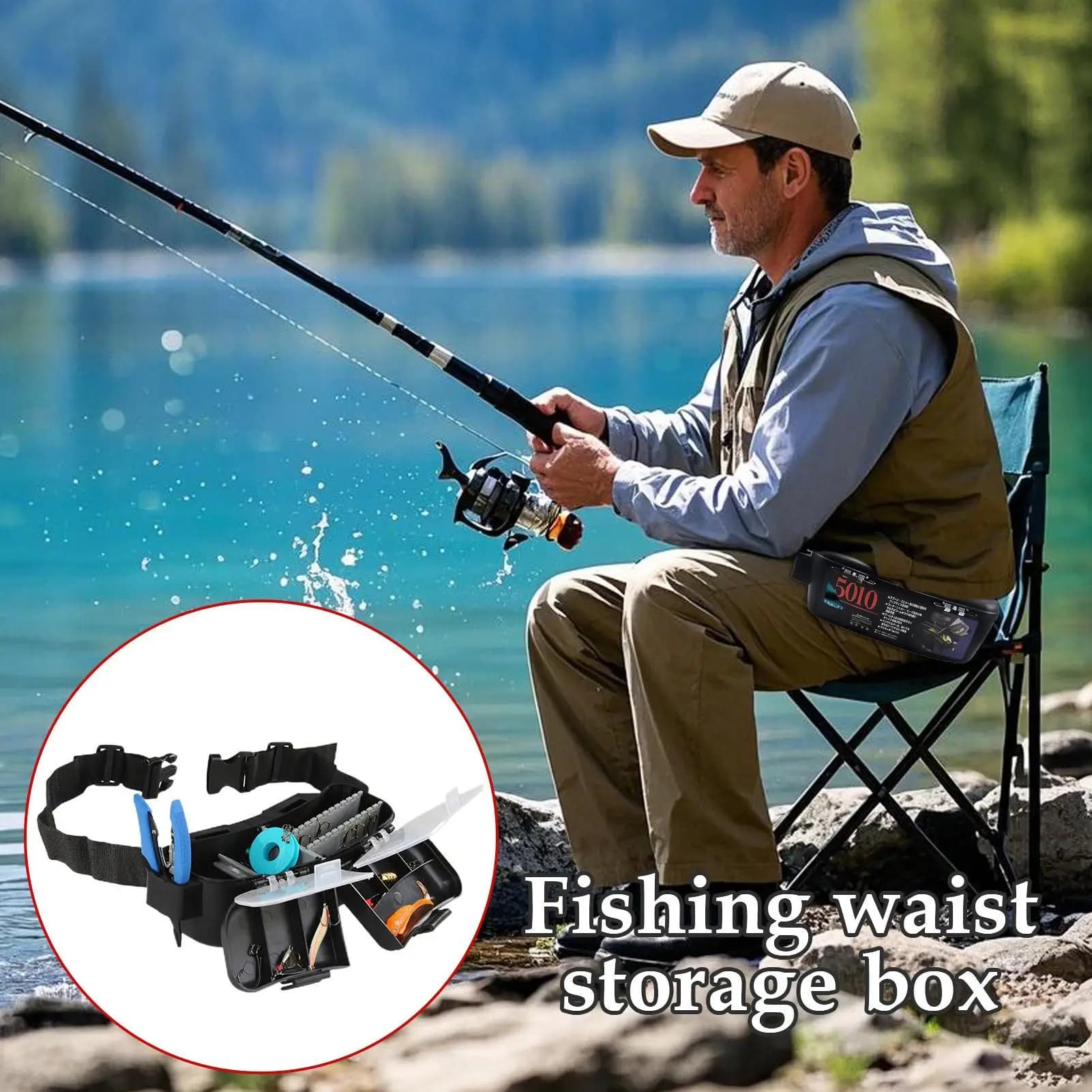 Multifunctional Equipment Organizer Multifunctional Waist Bag for Portable Multifunctional Fishing Equipment Box