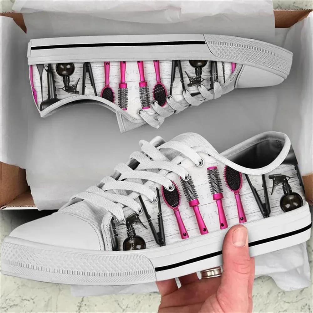 Scarpe Sportive con Stampa Strumenti da Parrucchiere, Scarpe da Ginnastica Impermeabili da Donna per la Corsa, Nuovi Arrivi, Sneakers Casual da Donna con Punta Rotonda