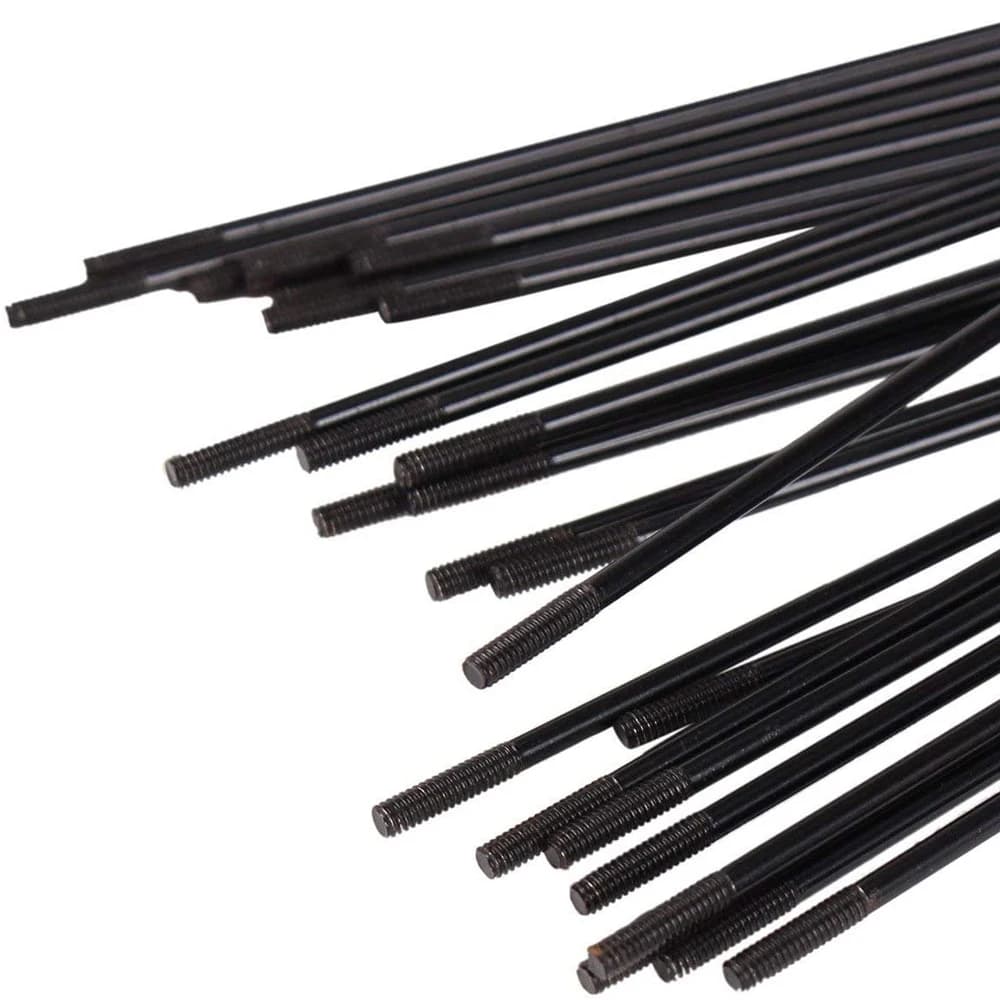 Raggi per Bicicletta in Acciaio Inossidabile ad Alta Resistenza, Neri, per Mountain Bike 700C, 170mm-290mm, 26 Pollici, con Nippli