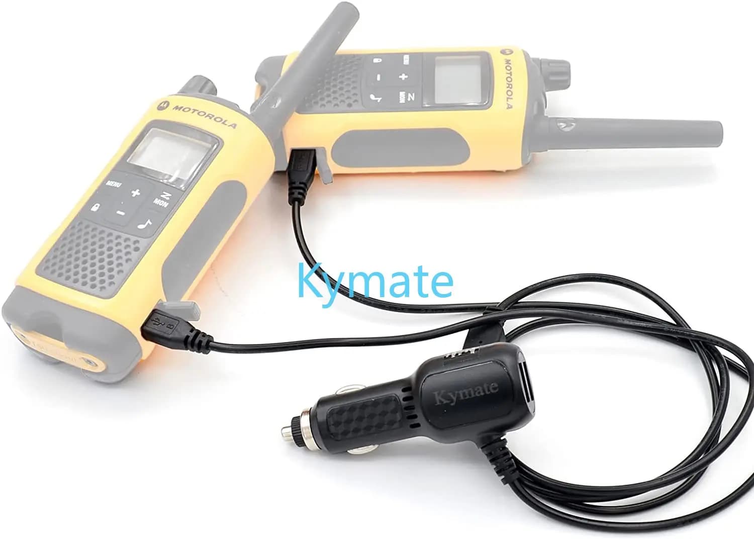 Talkcirca adattatore di ricarica per auto con cavo a Y con doppio micro-usb per caricabatterie per auto RadioTravelling Motorola T400 T460 T470 T500 T600