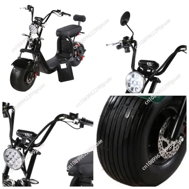 Bicicletta elettrica con batteria al litio, veicolo elettrico con pneumatici larghi, moto con batteria e ruote grandi