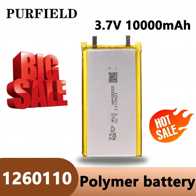 PURFIELD 10000mAh Batteria Ai Polimeri di Litio 1260110 3.7V Batteria Ricaricabile per Giocattolo Accumulatori E Caricabatterie Di Riserva GPS Del Computer Portatile luci di campeggio Fai Da Te NUOVO