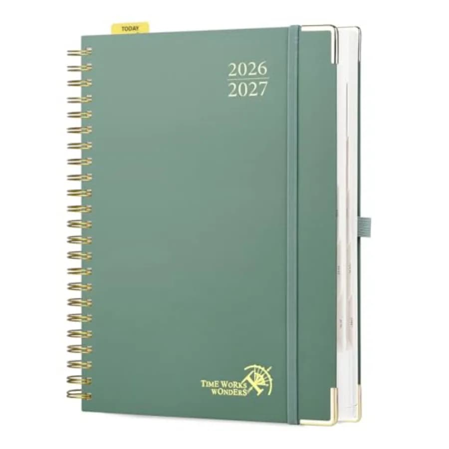 Agenda Giornaliera 2026-2027, Una Pagina al Giorno, Calendario con Copertina Rigida dal Luglio 2026 al Giugno 2027, Pianificatore Accademico