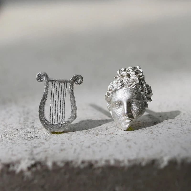 Orecchini asimmetrici Apollo Lyre Party Ear Jewelry Eleganti orecchini pendenti perfetti per feste e festival musicali