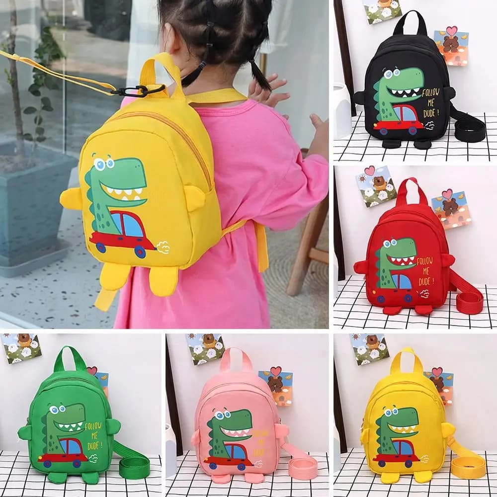 Zaino per Bambini con Dinosauri Cartoon, Borsa Scuola per Asilo, Zainetto Antifurto per Bambini