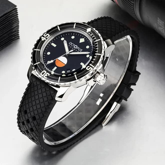 Octopus Men Automatic Watch 40mm Sport Mechanical Wristwatch Diver 30Bar Waterproof 40mm C3 Luminous Sapphire Bezel PT5000 SW200