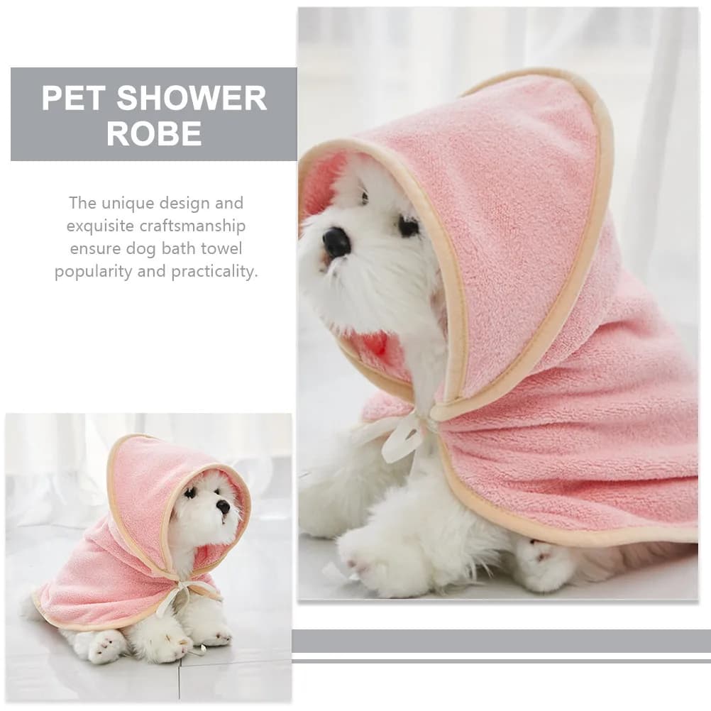 Super Absorbent Towel for Dogs, Bathrobe for Domestic Animals, Fast drying, Comfortable and Hot, Post-Bathroom Cover for Small Dogs, Portable