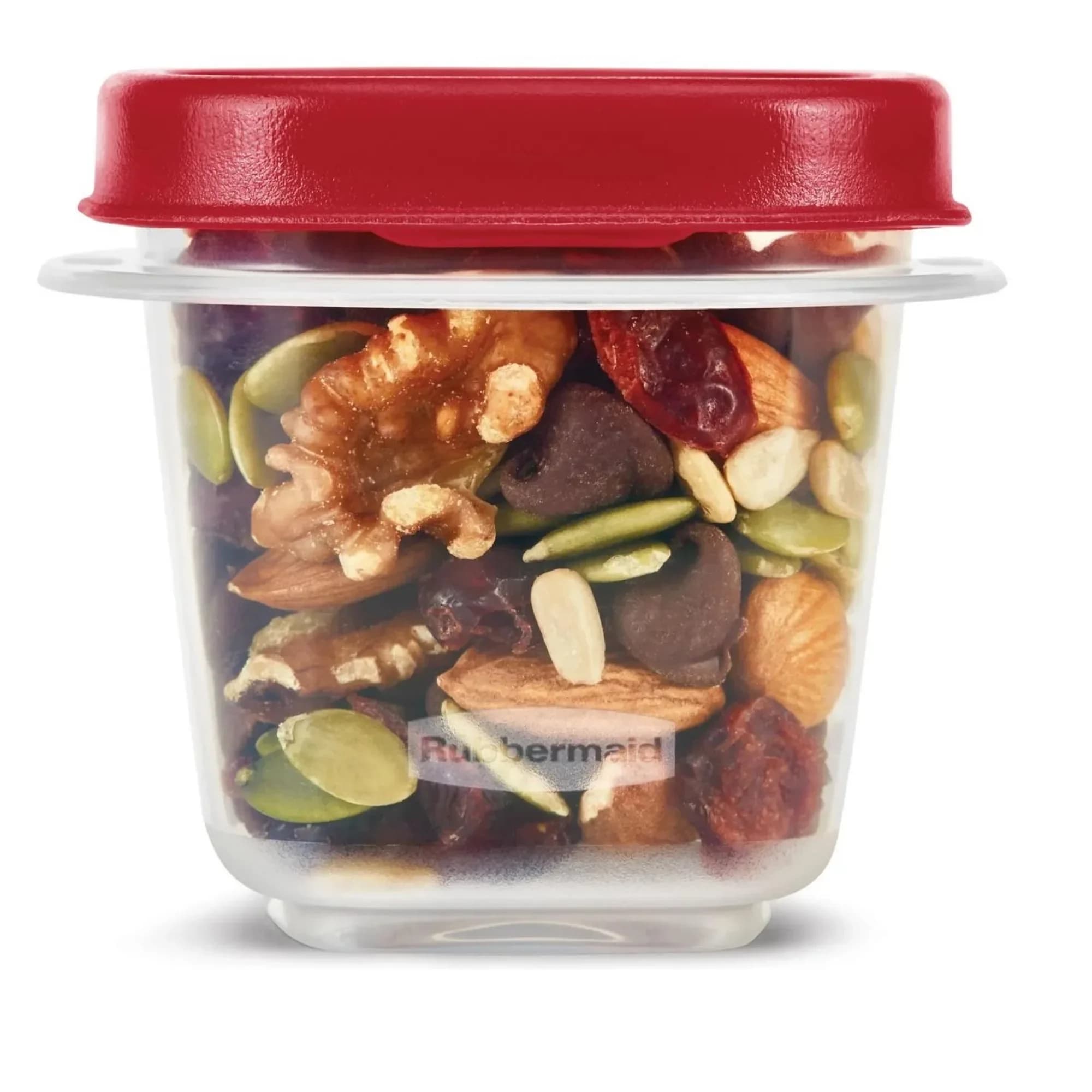 (Confezione da 2) Set di contenitori per alimenti da 24 pezzi, rosso, coperchi ermetici, impilabili, per dispensa, cucina, preparazione dei pasti