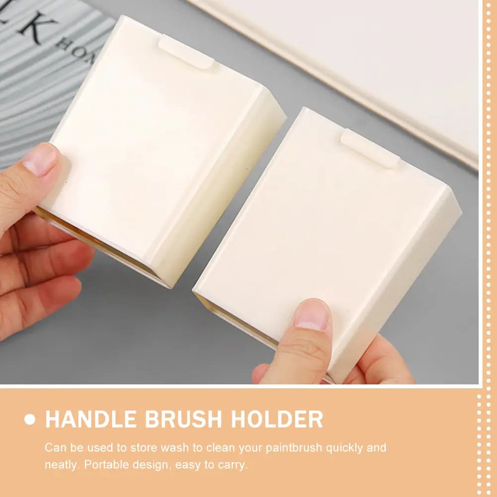 2Pcs Portable Paint Brush Washer Bucket Detachable Brush Cleaning Holder Artist Water Container Multifunctional Cleaner