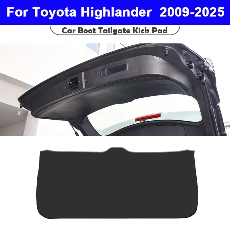 For Toyota Highlander U70 U50 U40 2009-2025 Bagraille Auto Door Kick Pad Leather Anti Kick Anti-Disposable Duck Cover Zerbino Door Lock