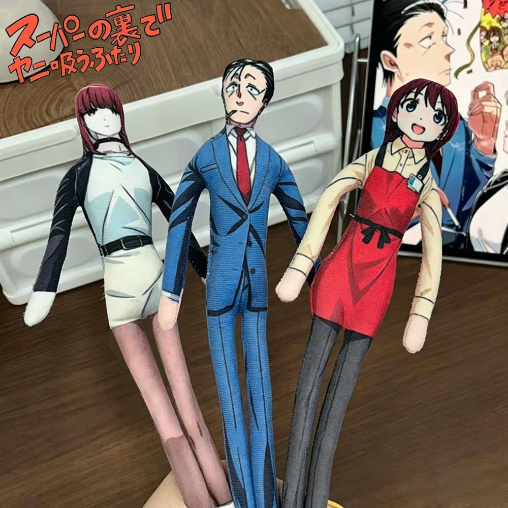 Anime ​​Smoking Behind the Supermarket with You Sasaki Yamada Tayama Cosplay Doll Plush Stuffed Dolls Abstract Twistable Prop