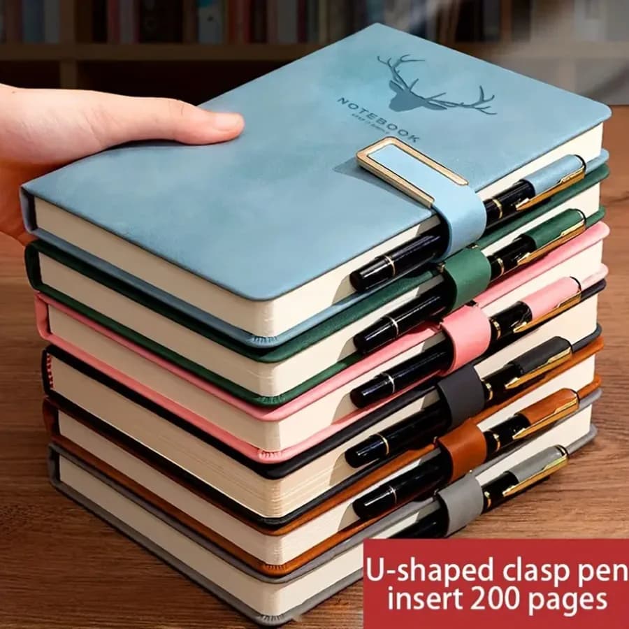 Quaderno vintage in pelle A5 con copertina morbida personalizzata, perfetto per riunioni d'affari, scuole e case con segnalibri