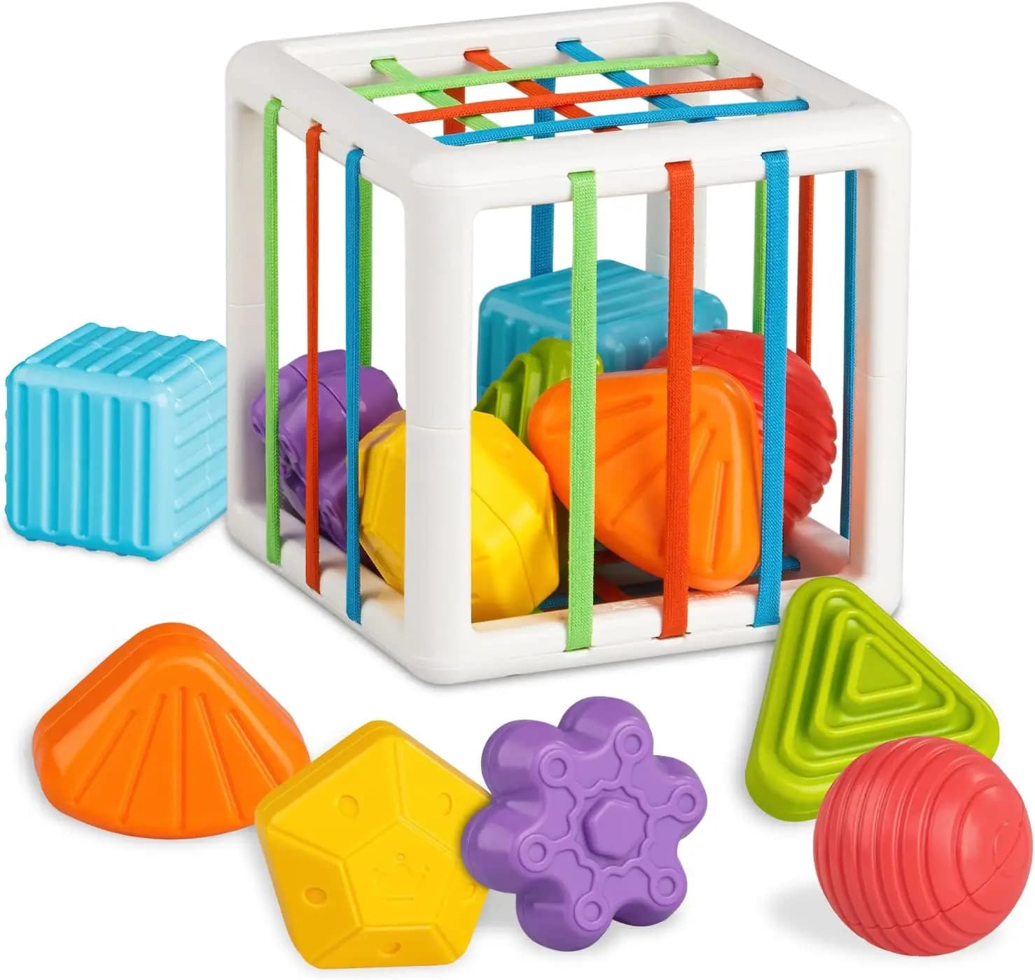 Sensory Cube for Children's Body 1-3 Years, Educational Gift with Testurized Blocks
