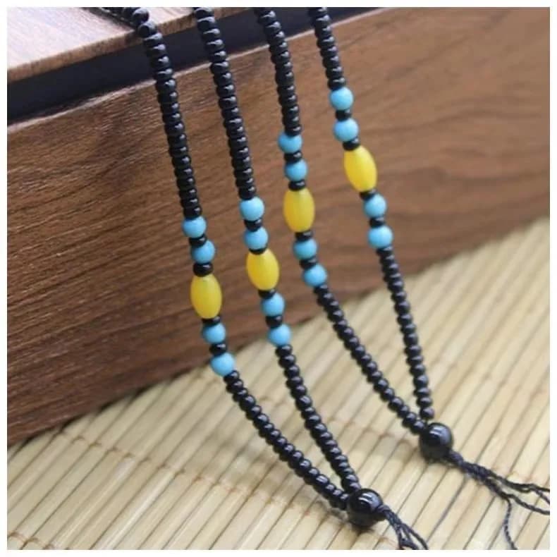 1 Handmade Bead Necklace Rope Hanging Rope For Men And Women Pendant Rope Sweater Chain With Rope Round Jewelry Pendant Rope Cry