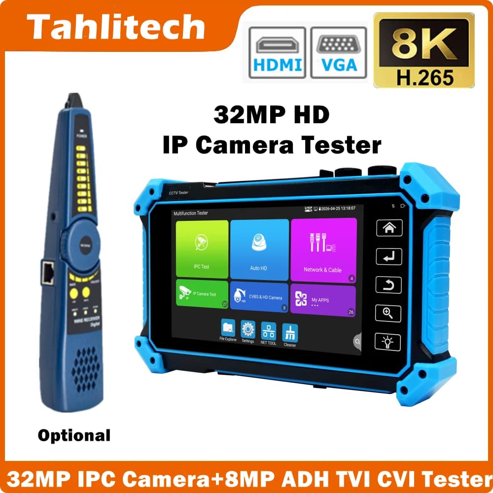 CCTV Tester telecamera IP ahd mini monitor 4k HDMI VGA IPC tester CCTV poe monitor portatile telecamera cftv test cavi ONVIF PTZ