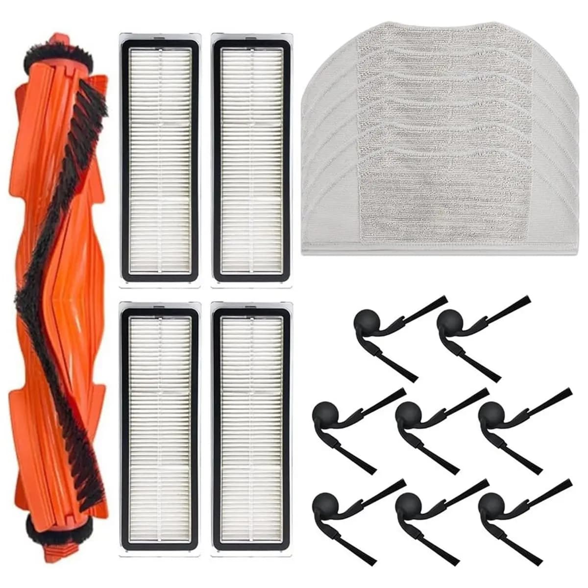 YDSC 19 Pezzi Set di Spazzole Principali e Laterali, Filtri HEPA, Panni per la Pulizia, Parti di Ricambio per Robot Aspirapolvere Xiaomi S40/OV81