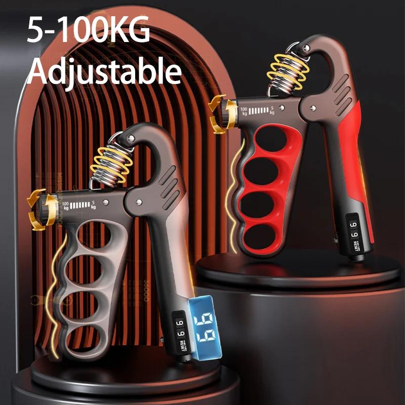 5-100KG Electronic Count Adjustable Handle for Rehabilitation Hand Strength Gym Wrist Strength Fitness Recovery