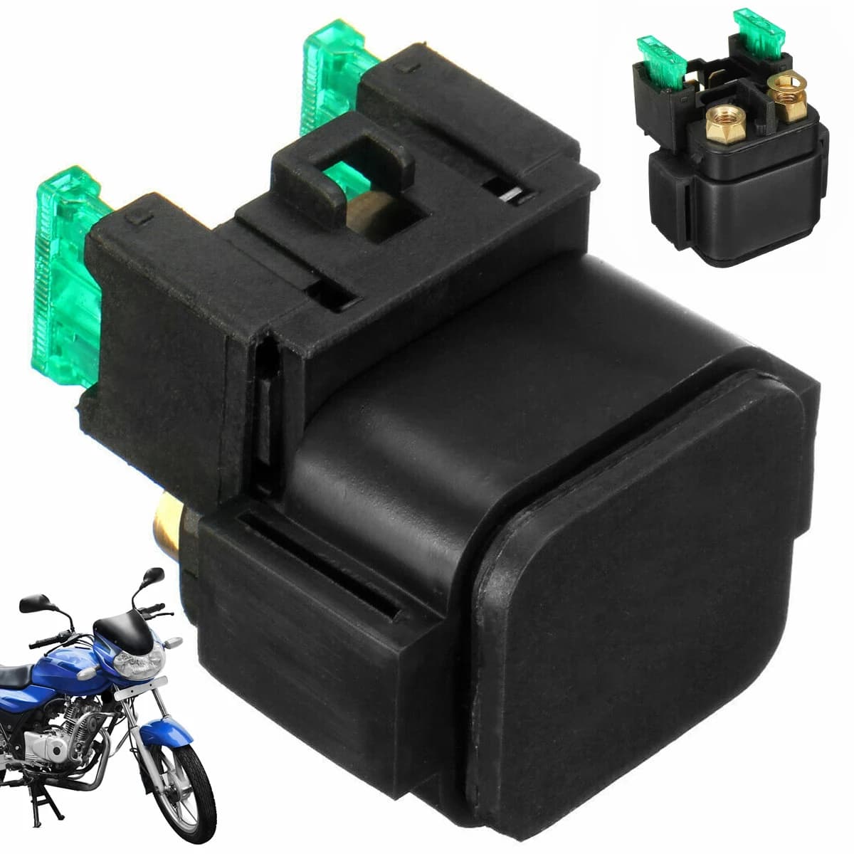 Relè solenoide avviamento 12V Relè avviamento motore professionale Solenoide Robusto relè avviamento moto riutilizzabile per auto