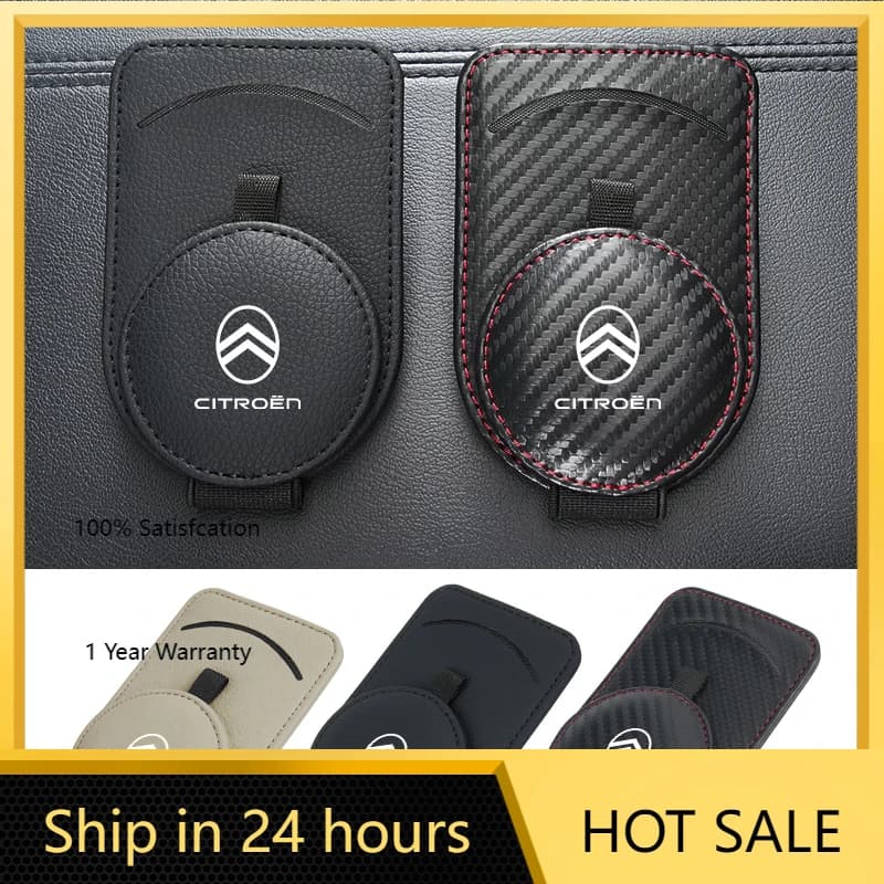 Organizzatore per Parasole Auto 2026, Porta Occhiali da Sole e Porta Carte, Accessori per Citroen C4 C3 C5 C1 C2 VTS Berl