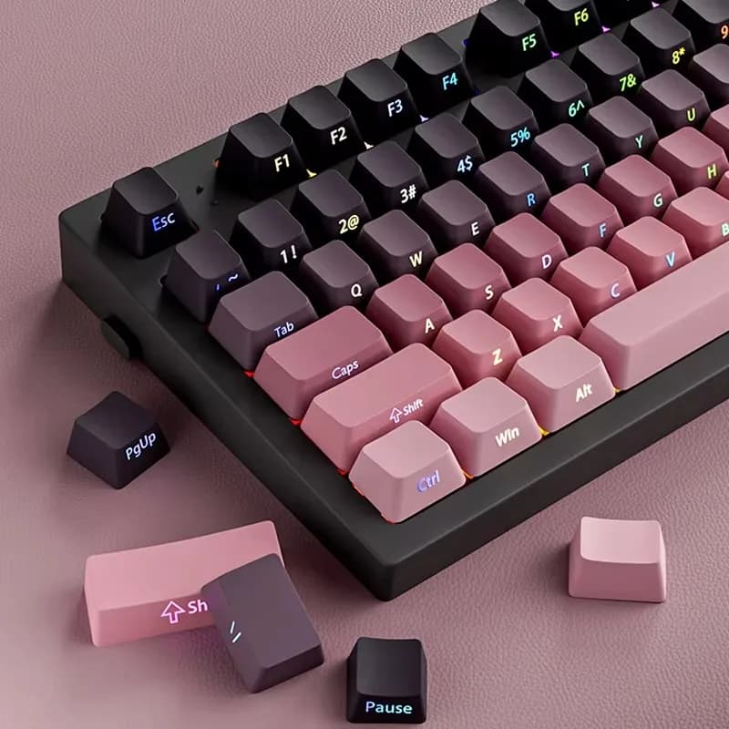 Set di copritasti PBT APAYADO Stampa laterale a doppio scatto Shine attraverso copritasti retroilluminati per tastiera meccanica personalizzata MX Switch
